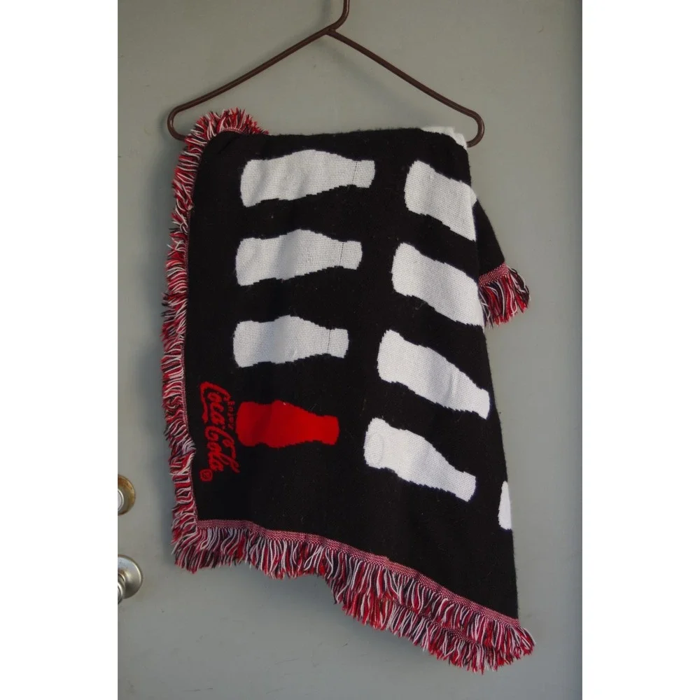 Vintage Coca-Cola‎ Woven Acrylic Coke Throw Blanket USA EUC Northwest Company